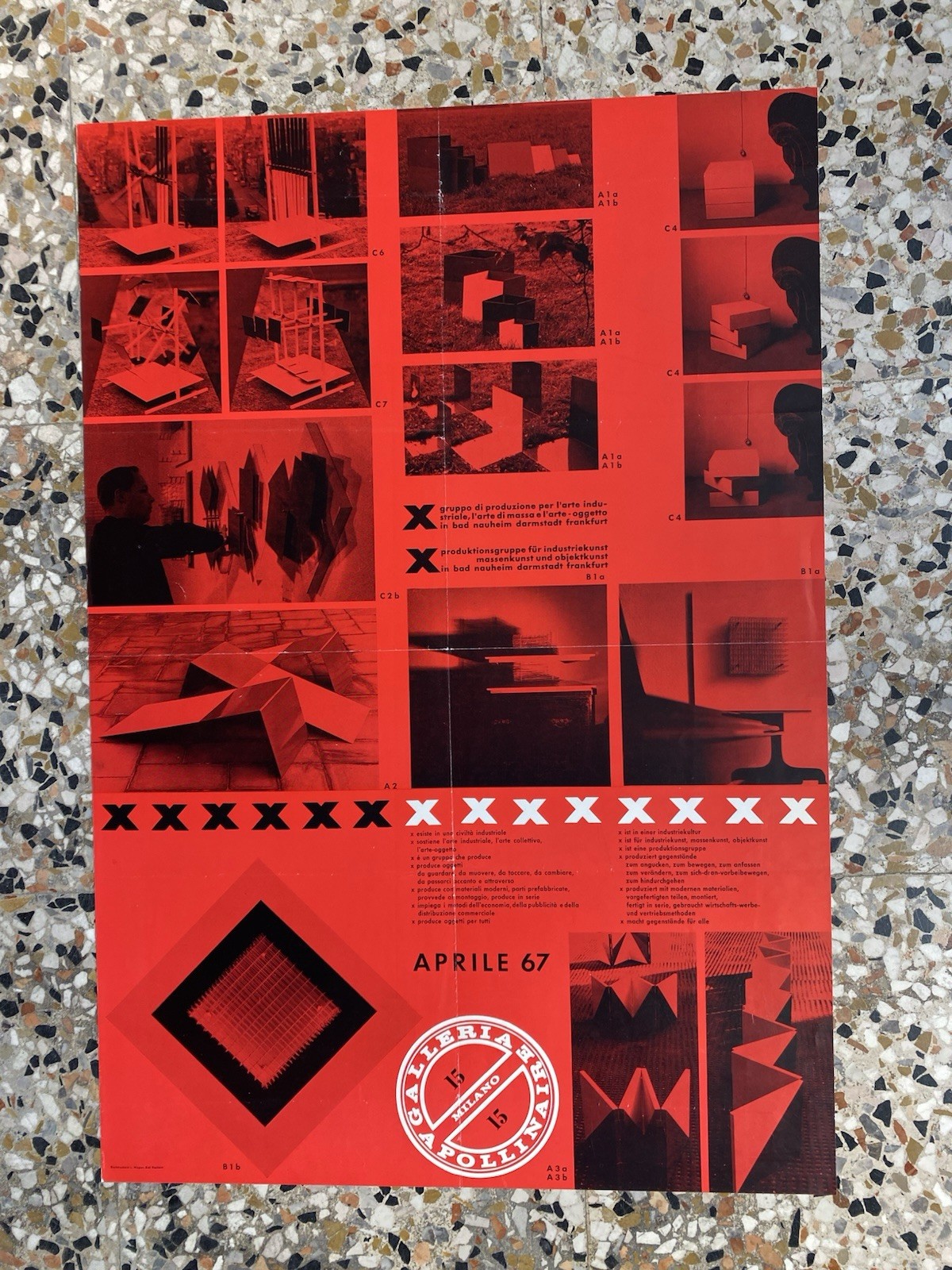 Gruppe X Manifesto / Poster 59 x 39 cm. Milano …