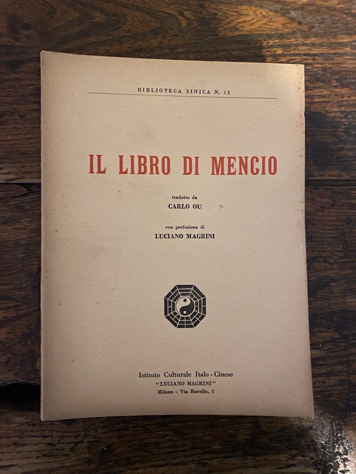 Il libro di Mencio Milano Istituto Culturale Italo-Cinese 1959