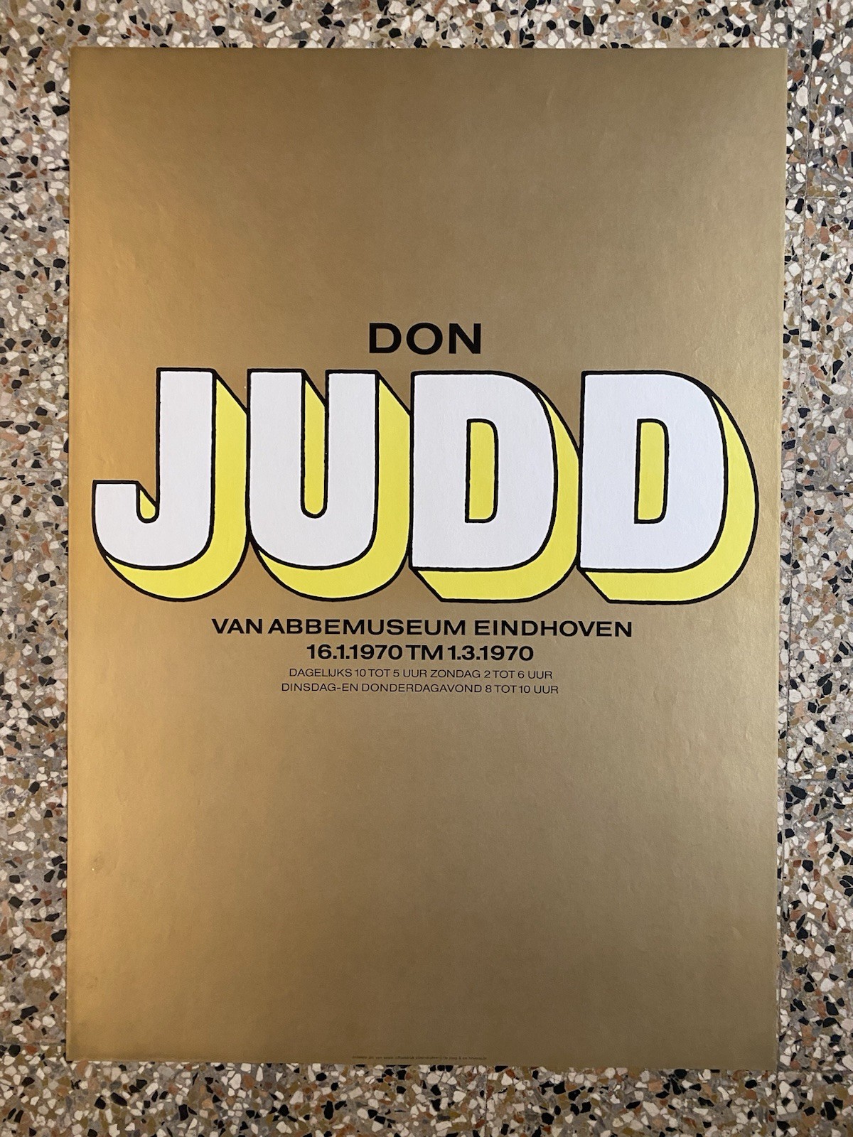Judd Donald Manifesto / Poster 88 x 62 cm. Eindhoven …