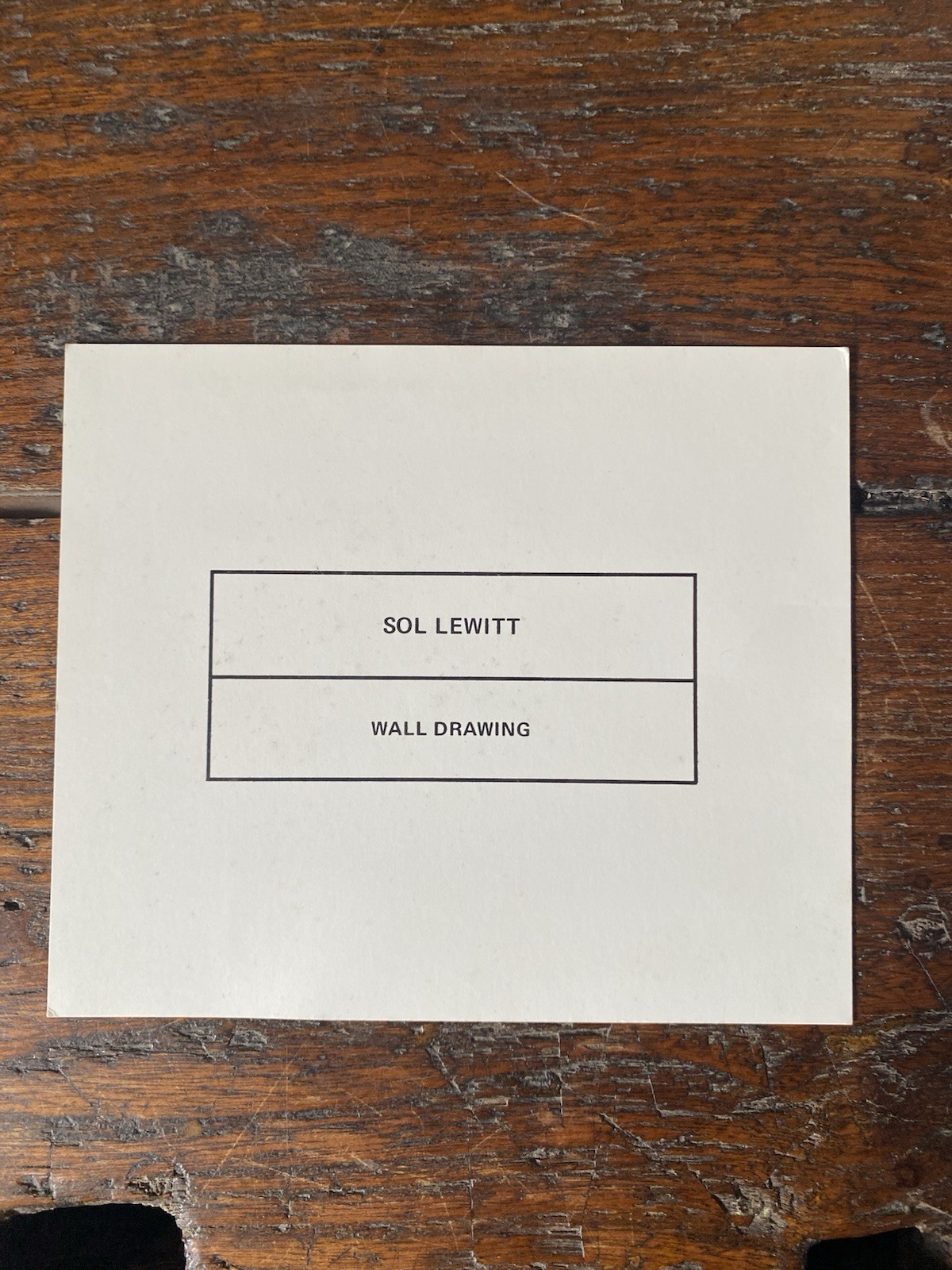 Lewitt Sol Invito 13 x 15 cm. Oxford Museum of …