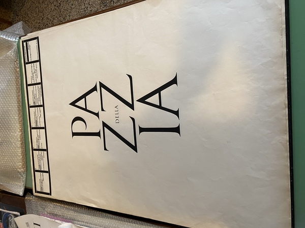 Manifesto / Poster 100 x 70 cm. dell'esposizione Della Pazzia …