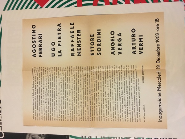 Manifesto / Poster 38 x 29 cm. dell'Esposizione alla Galleria …