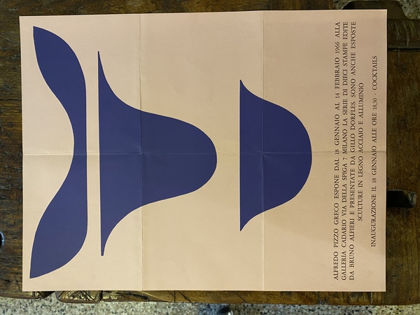 Manifesto / Poster 46 x 35 cm. dell'esposizione alla Galleria …