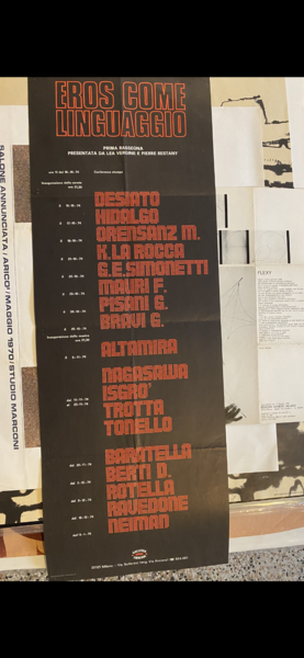 Manifesto / Poster 95 x 34 cm. della rassegna Eros …