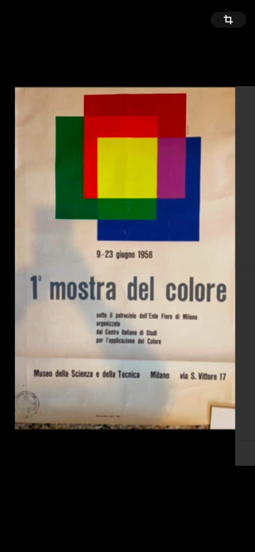 Manifesto / Poster 98 x 70 cm. dell'esposizione 1° mostra …