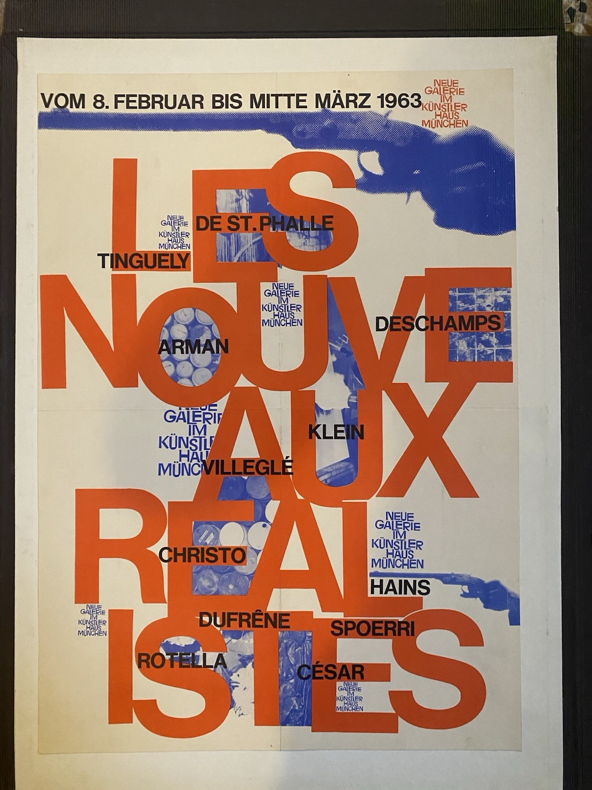 Manifesto / Poster 59 x 42 cm. Les nouveaux realistes …