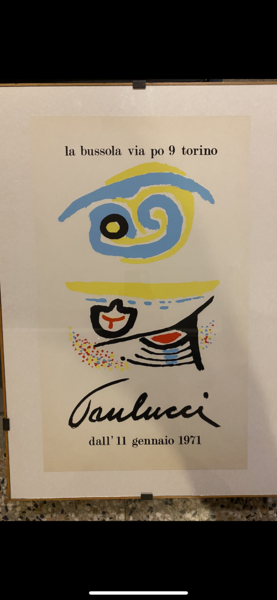 Manifesto / Poster serigrafato 55 x 33 cm. dell'esposizione alla …