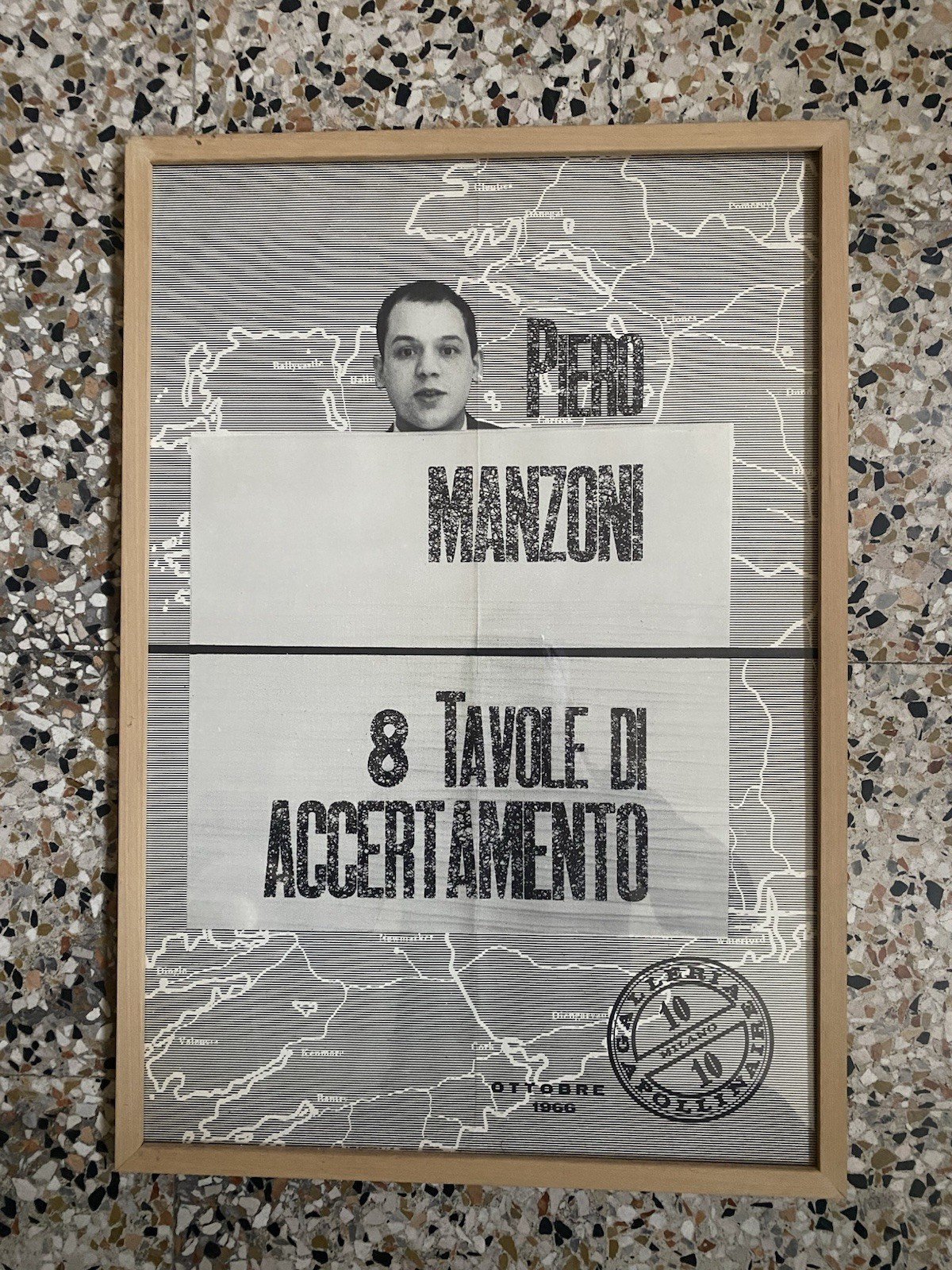 Manzoni Piero Manifesto / Poster 56 x 38 cm. Milano …