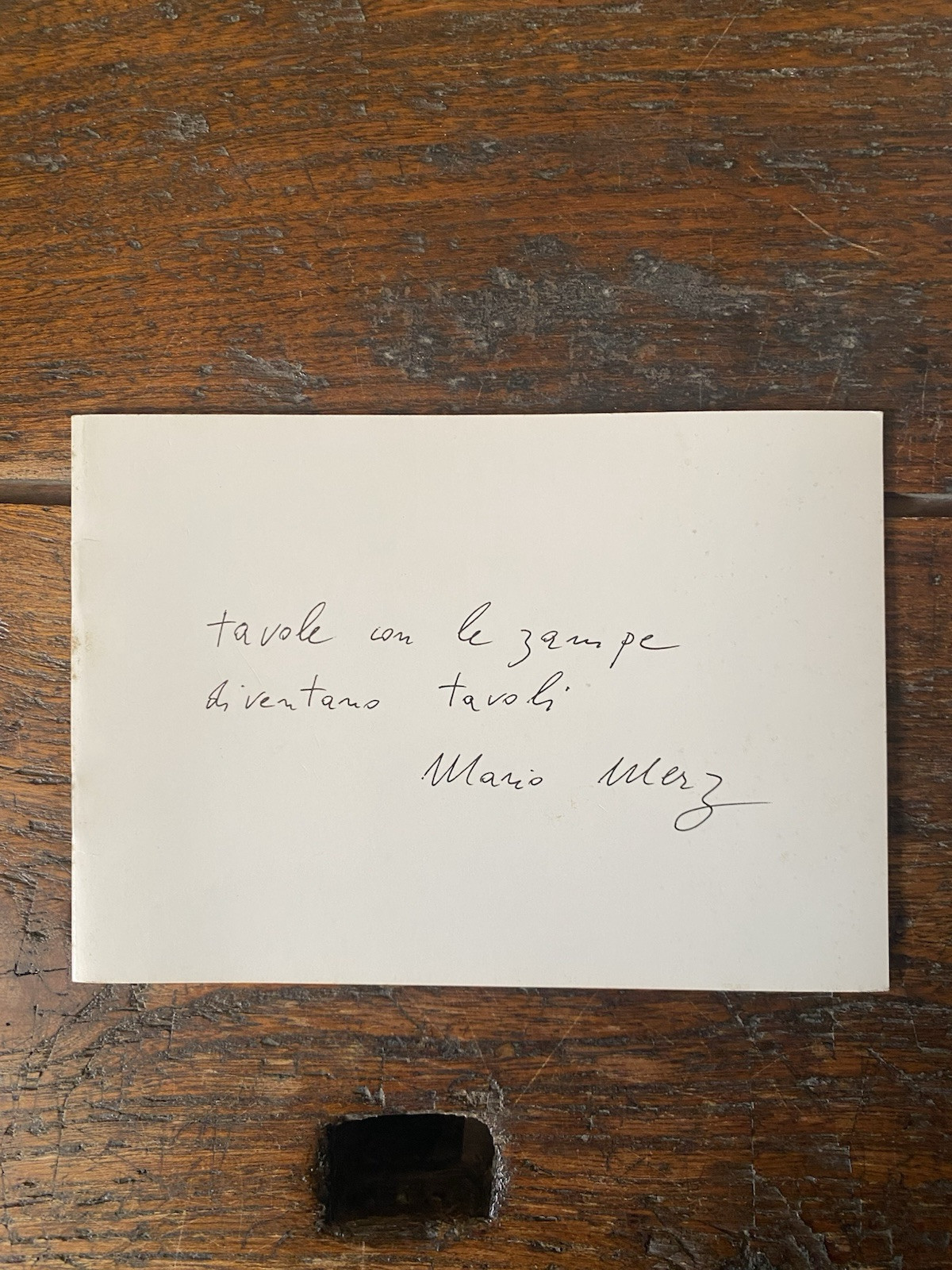 Merz Mario Tavole con le zampe diventano tavole Milano Galleria …