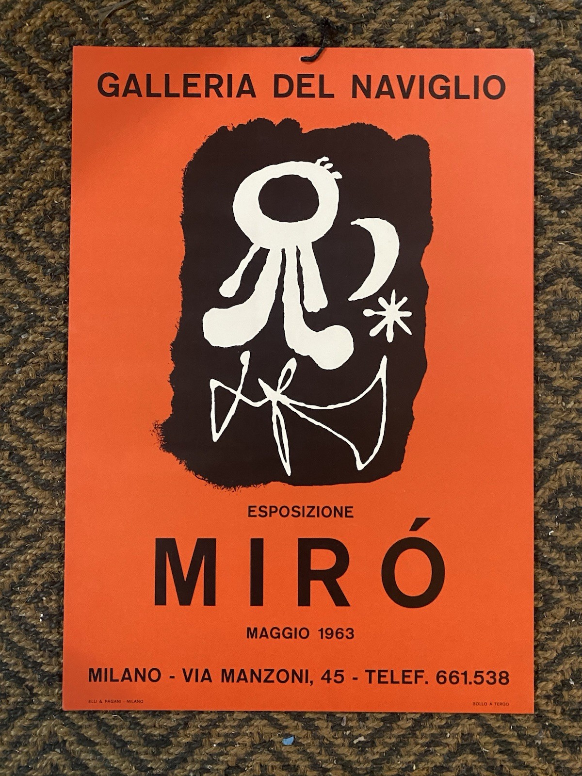 Mirò Joan Manifesto / Poster 50 x 35 cm. Milano …