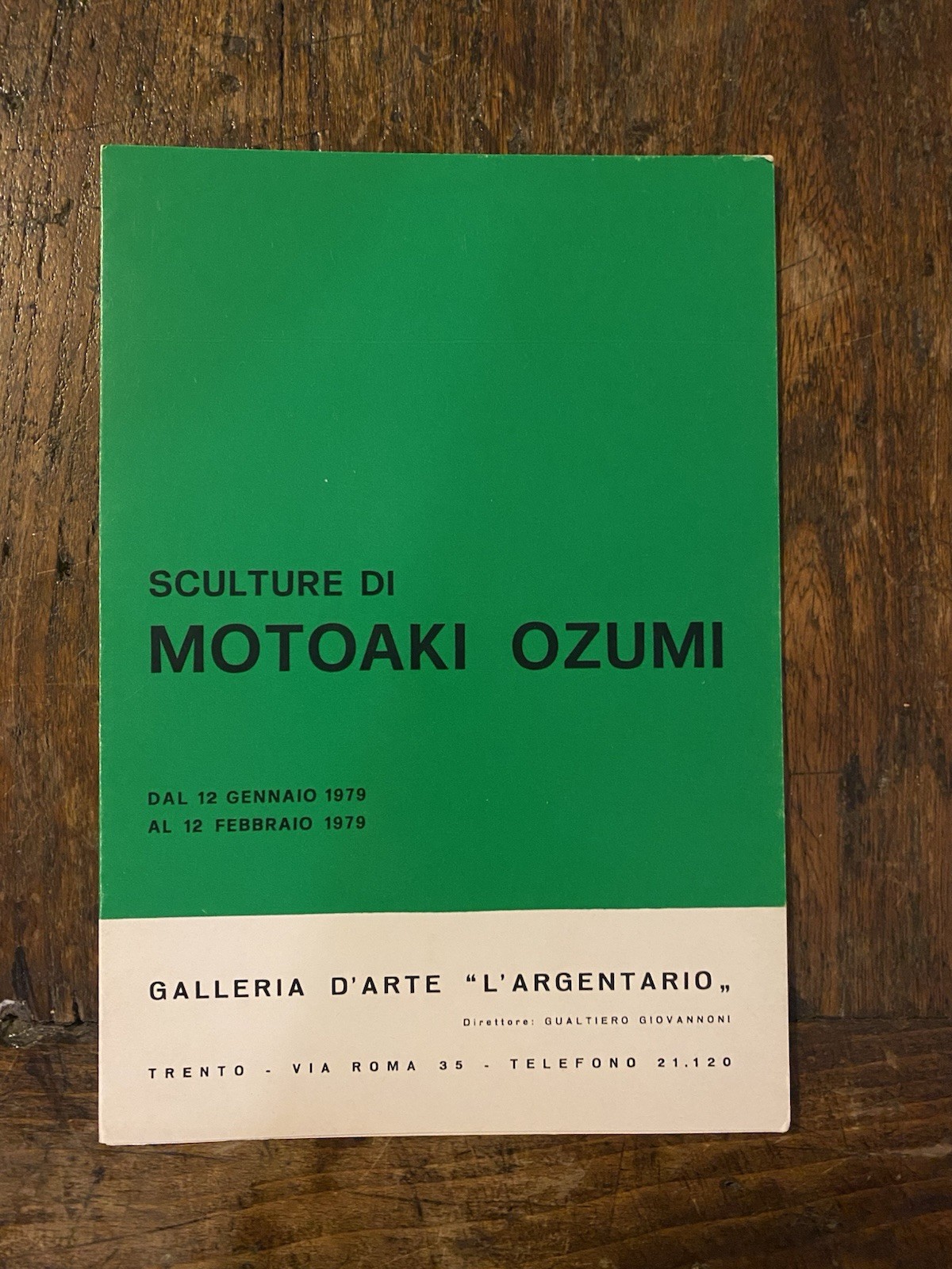 Munari Bruno Sculture di Motoaki Ozumi Galleria d'Arte l'Argentario 1979