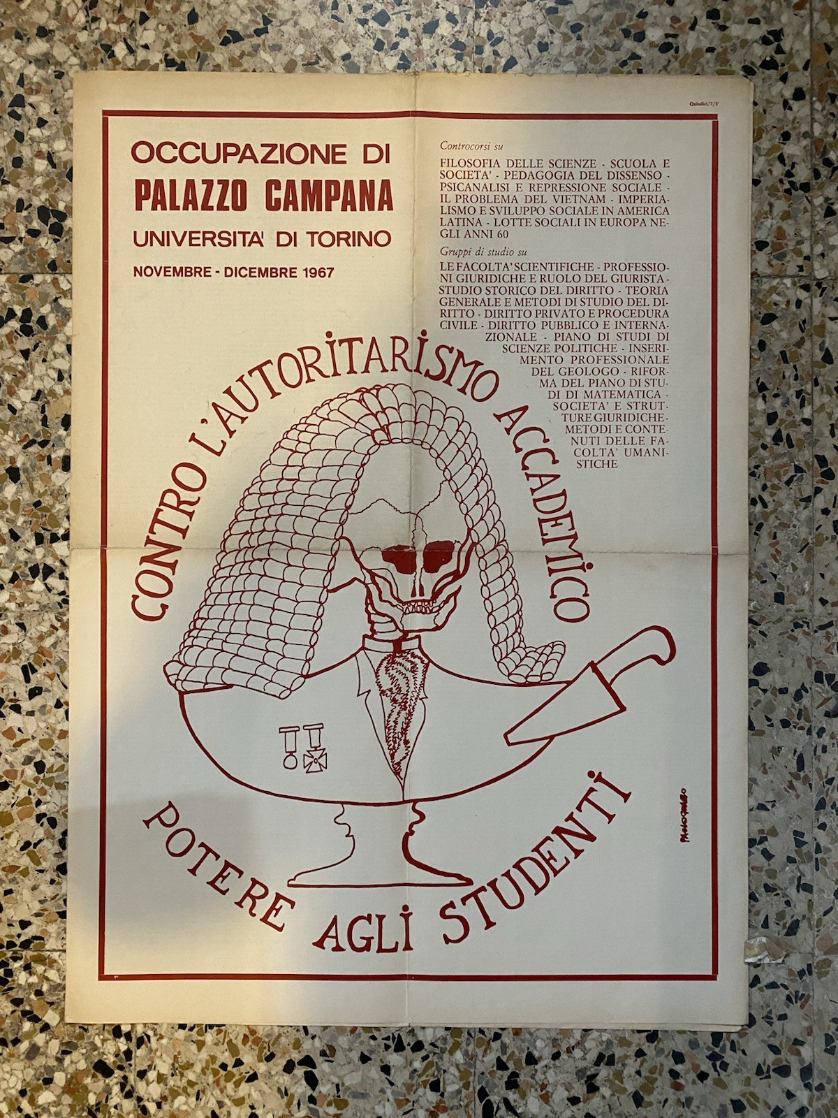 Occupazione di Palazzo Campana Università Torino Manifesto / Rivista 70 …