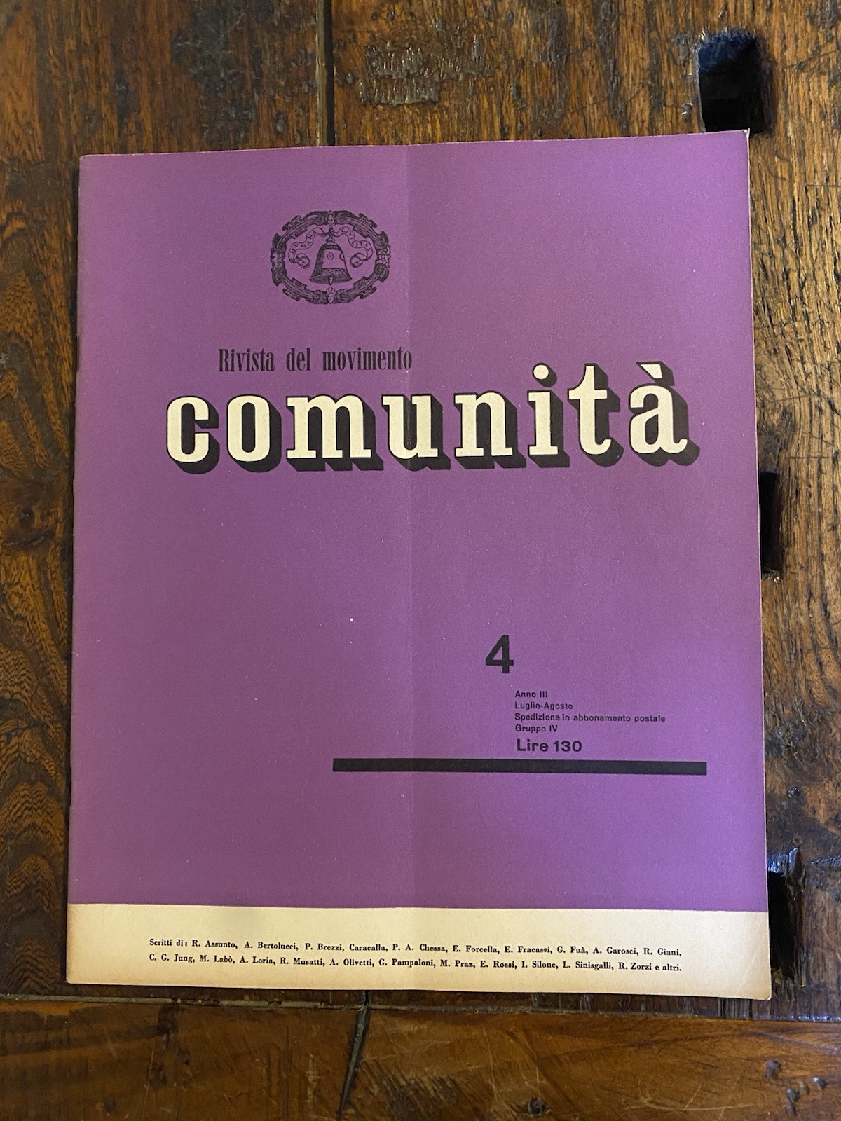 Olivetti Adriano Comunità Rivista bimestrale del movimento Anno III n. …