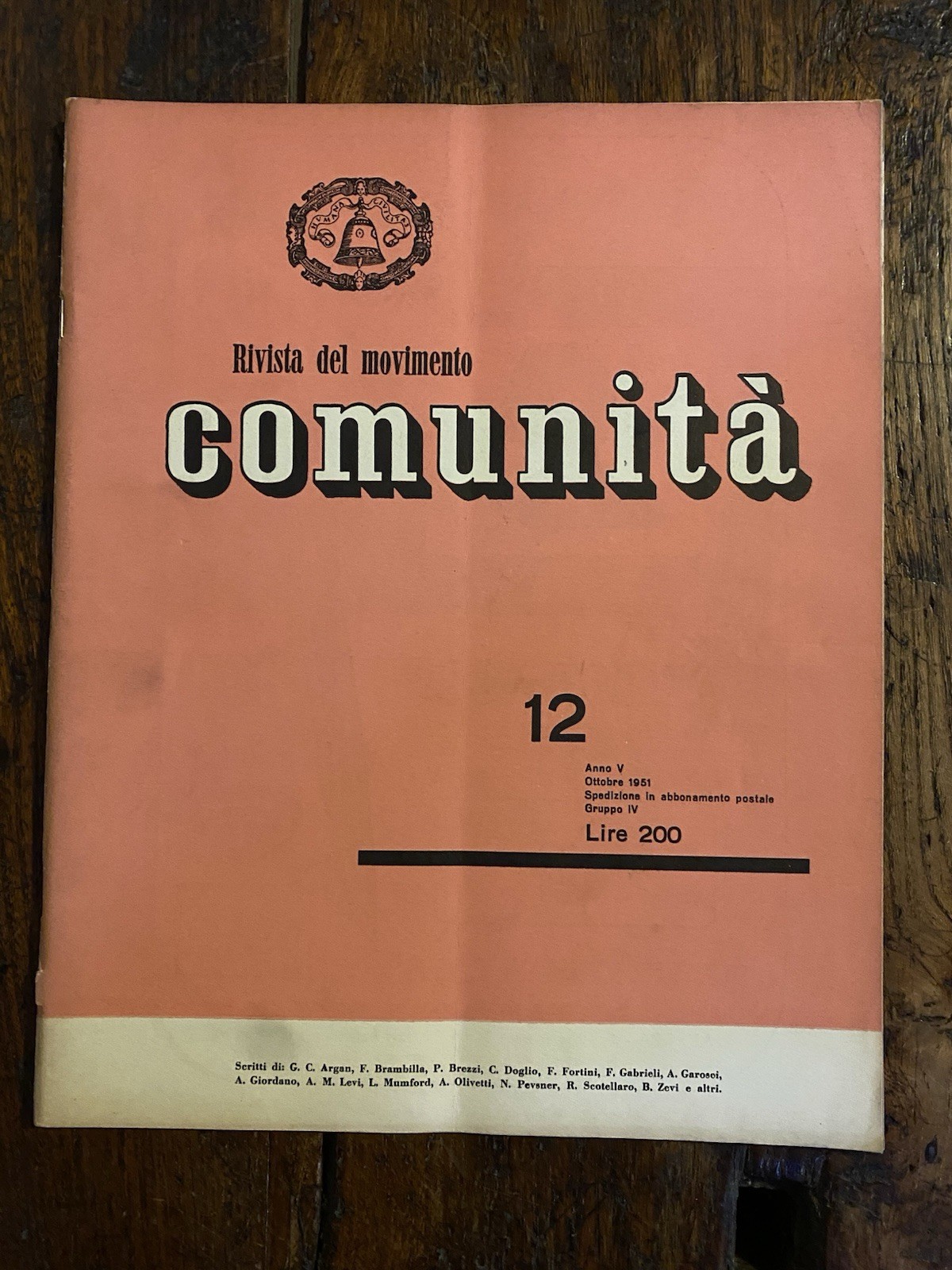 Olivetti Adriano Comunità Rivista trimestrale del movimento Anno V n. …