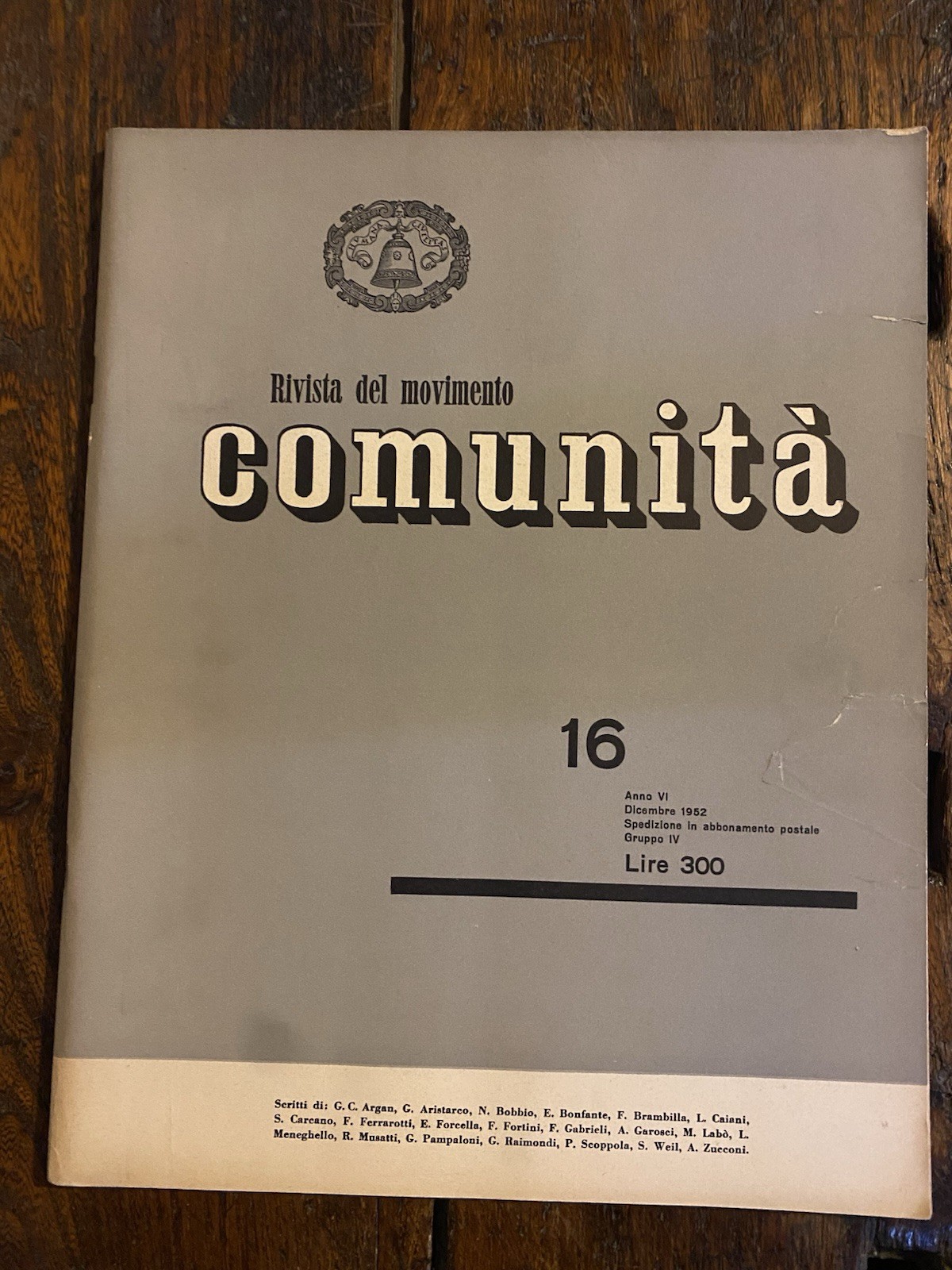 Olivetti Adriano Comunità Rivista trimestrale del movimento Anno VI n. …