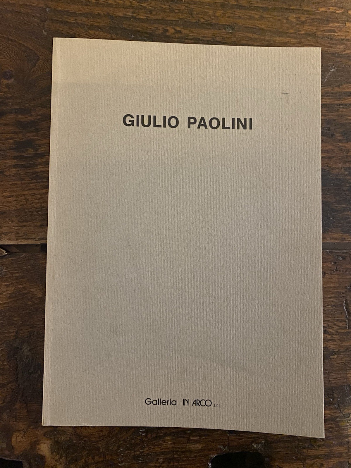 Paolini Giulio Opere su carta Torino Galleria in Arco 1988