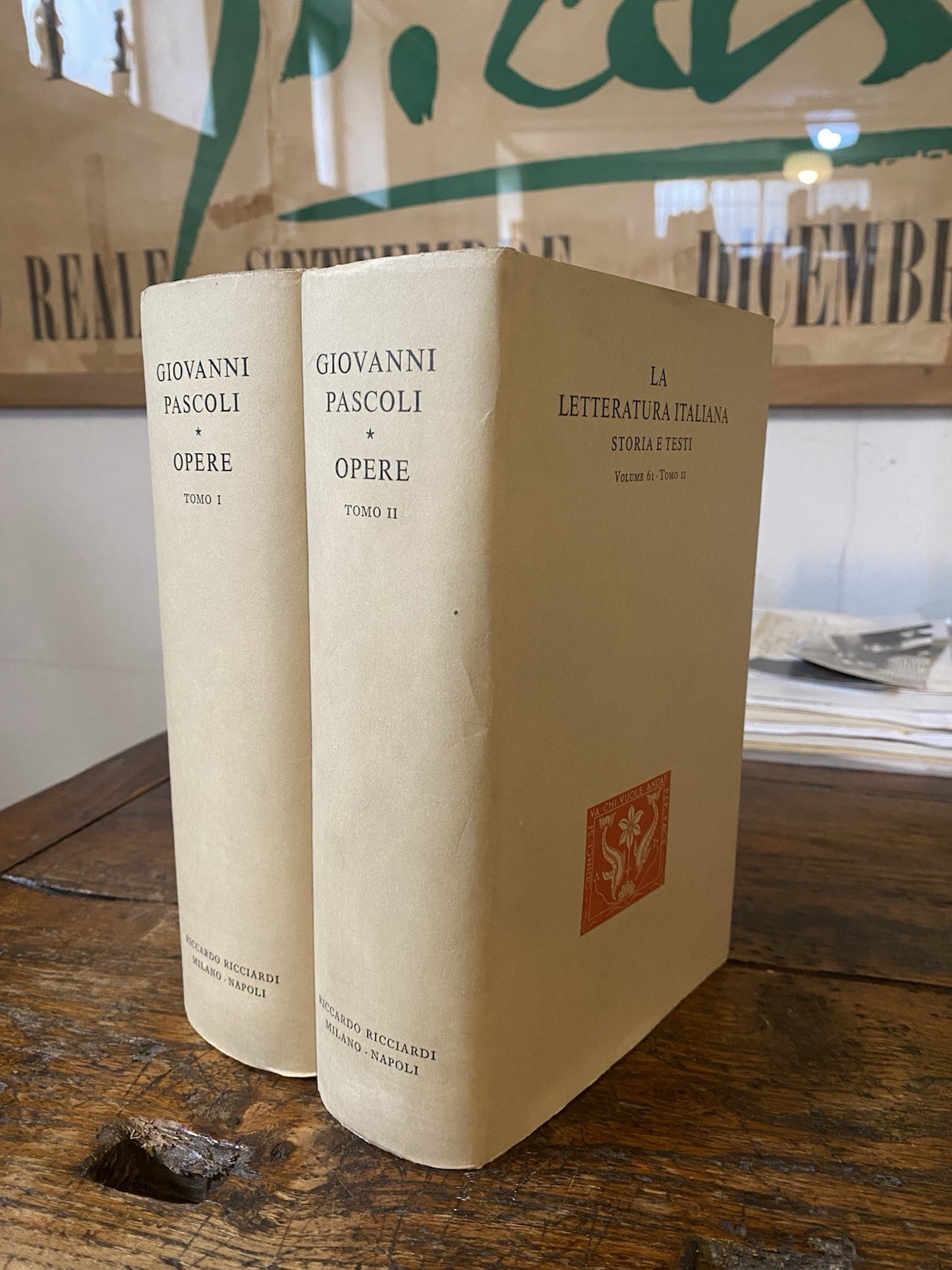 Pascoli Giovanni Opere Milano - Napoli Ricciardi 1980/1981