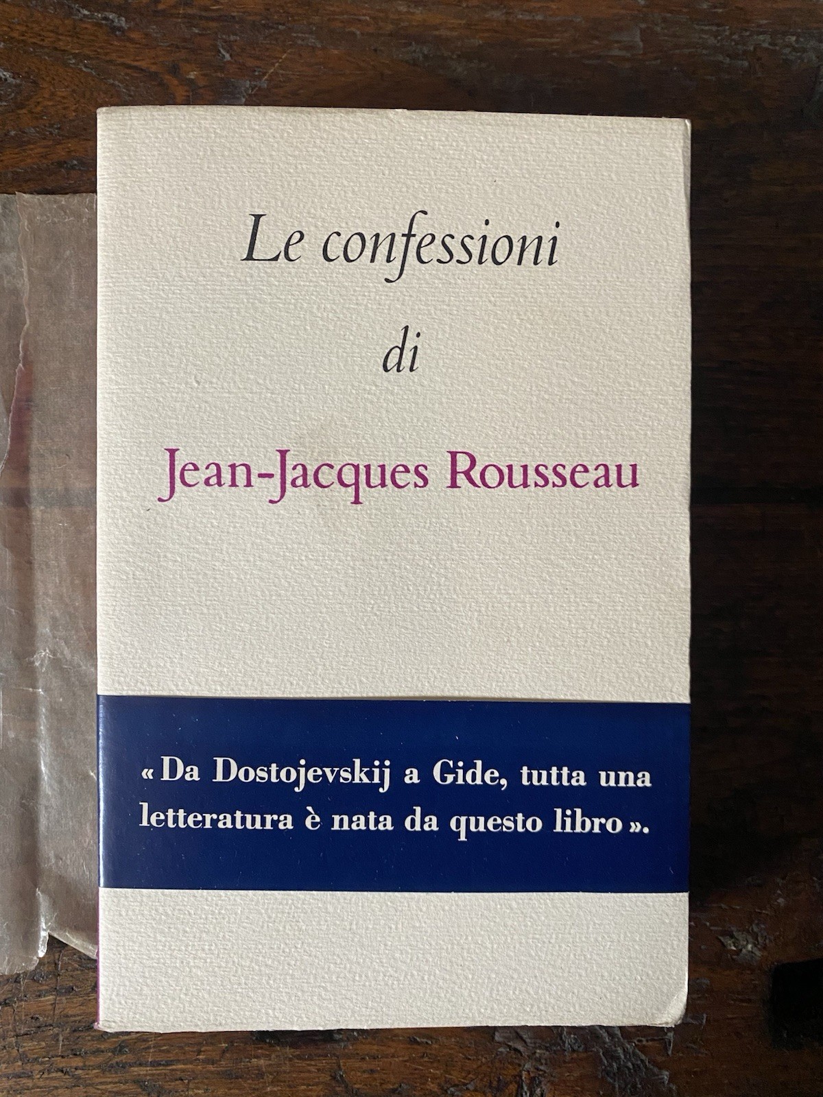 Rousseau Jean-jacques Le confessioni Torino Einaudi 1955