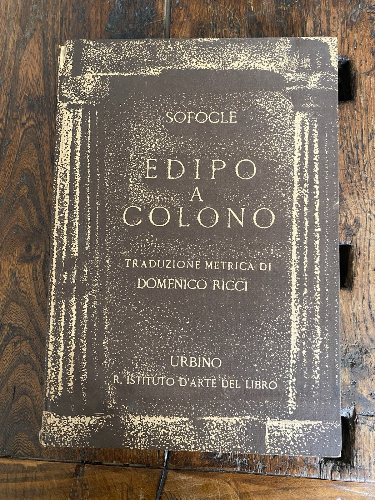 Sofocle Edipo a Colono Urbino Istituto Statale d'Arte 1938
