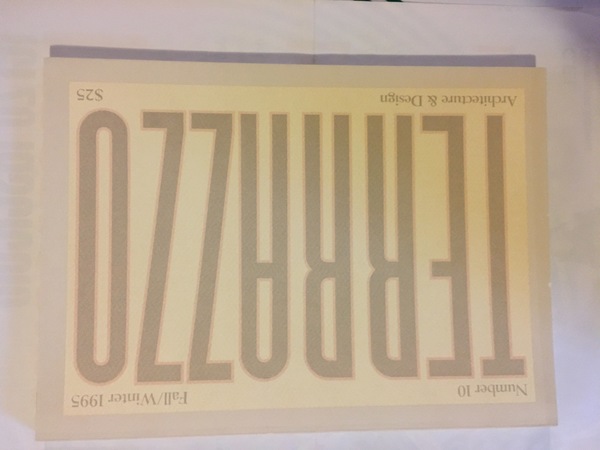 Terrazzo Number 10 Architecture & Design Fall/Winter 1995