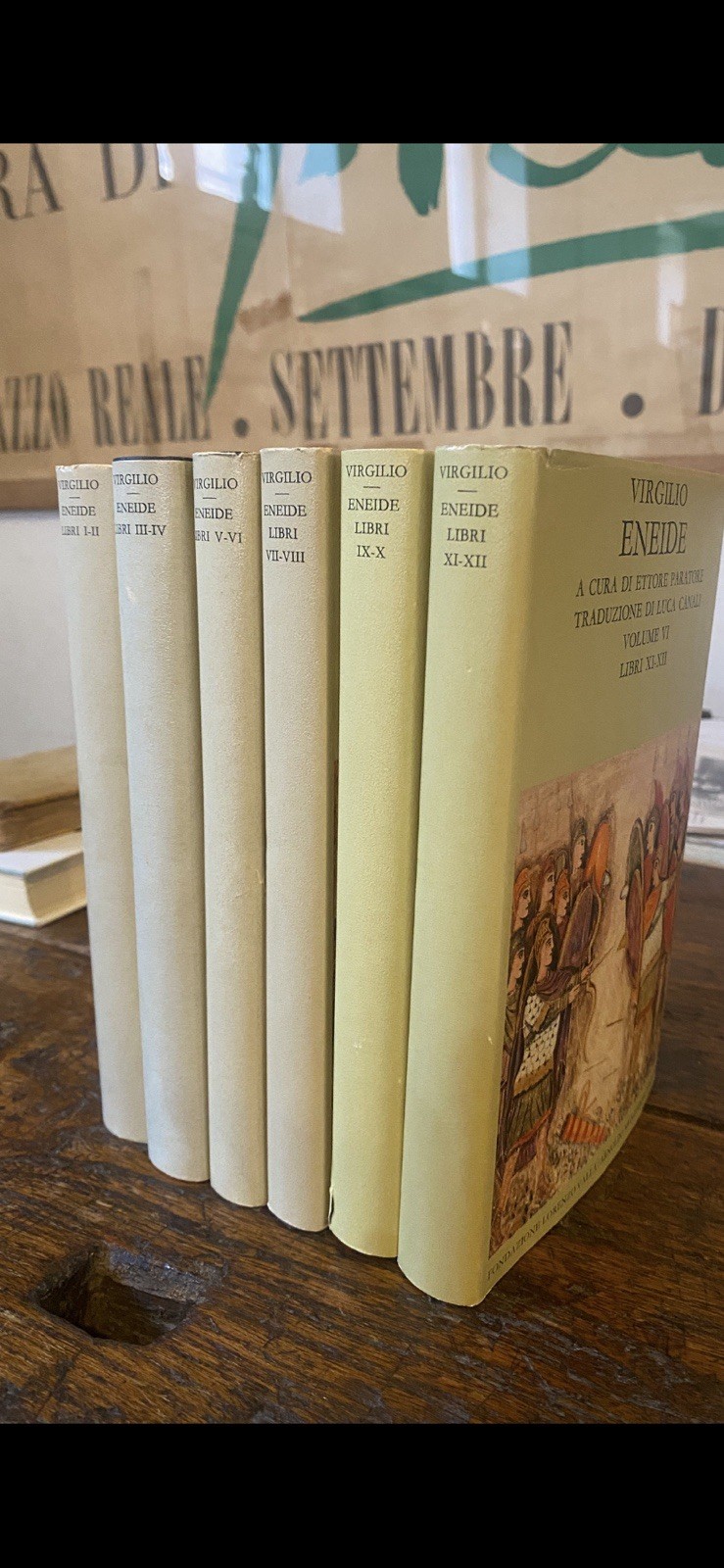 Virgilio Eneide Volume I-VI Milano Fondazione Valla / Mondadori 1978/1983