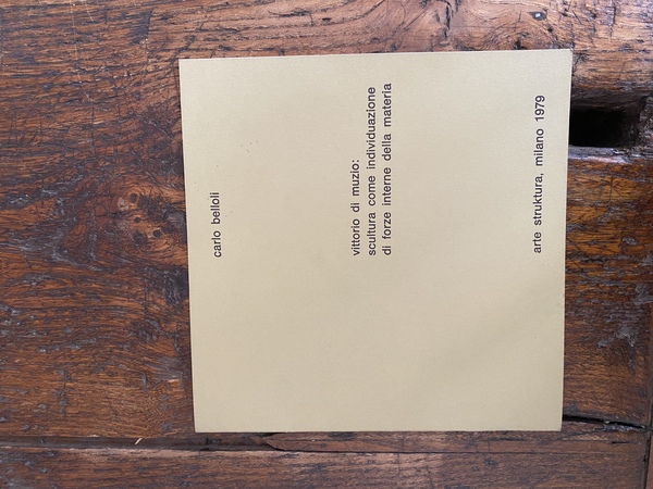 Vittorio di Muzio: scultura come individuazione