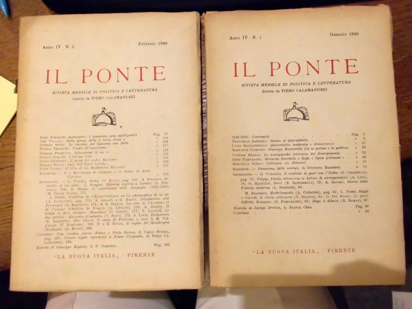 Il Ponte. Rivista mensile di politica e letteratura diretta da …