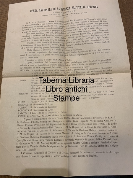 Opera Nazionale di Assistenza all'Italia Redenta