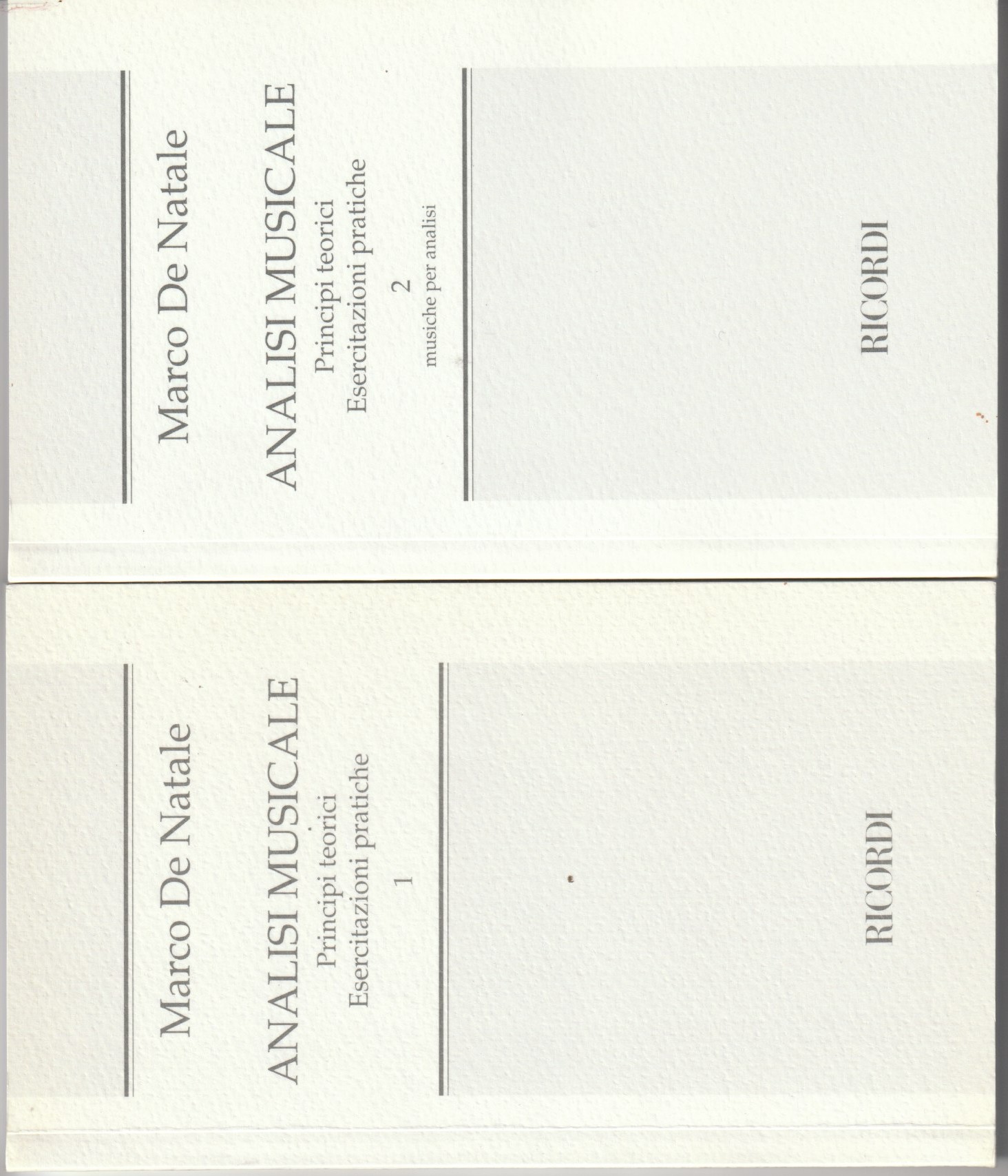 Analisi musicale. Principi teorici. Esercitazioni pratiche. Vol.1 e Vol.2 Musiche …