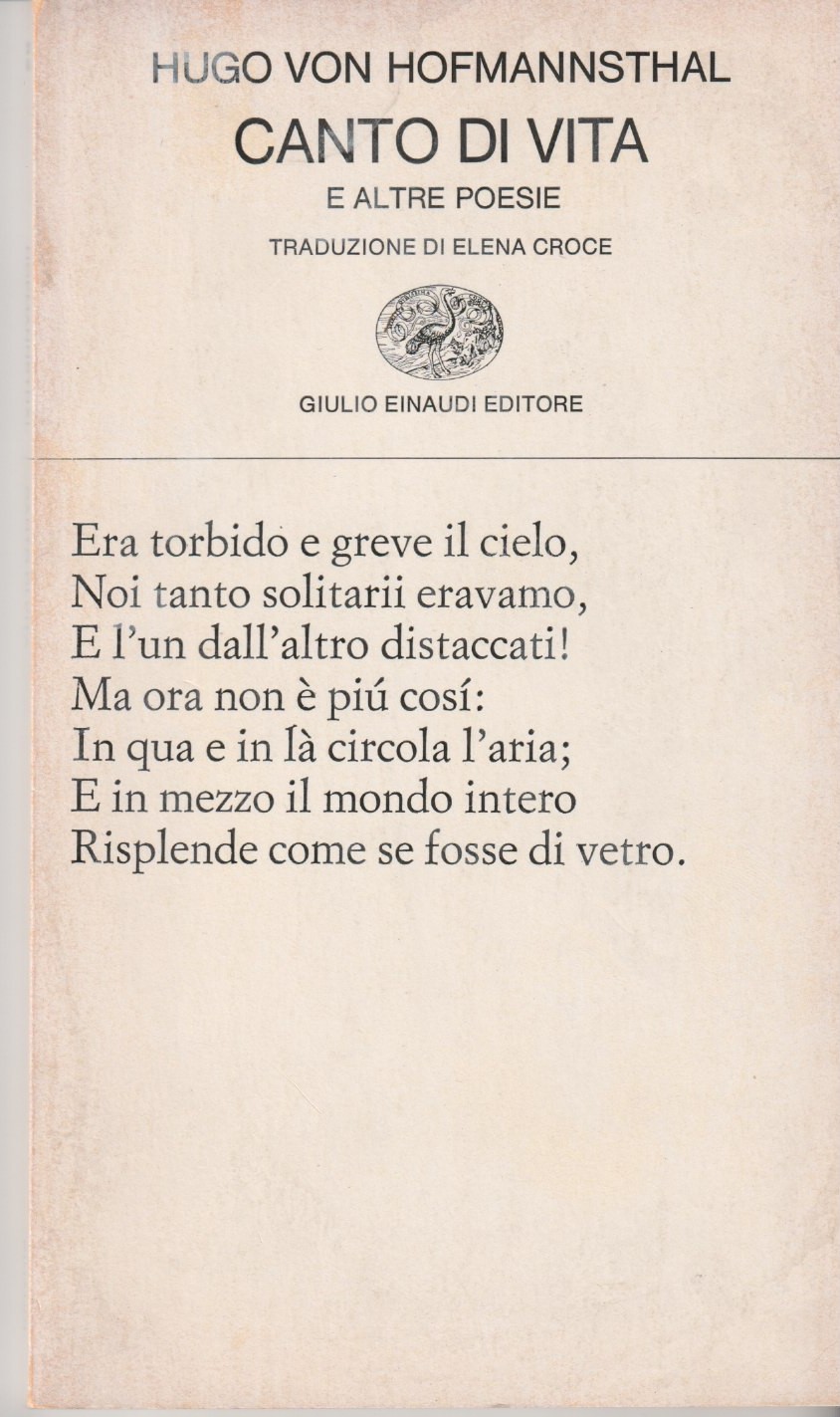 Canto di vita e altre poesie