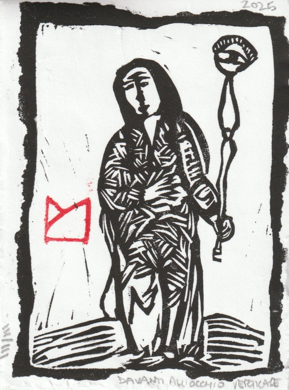 Davanti all'occhio verticale