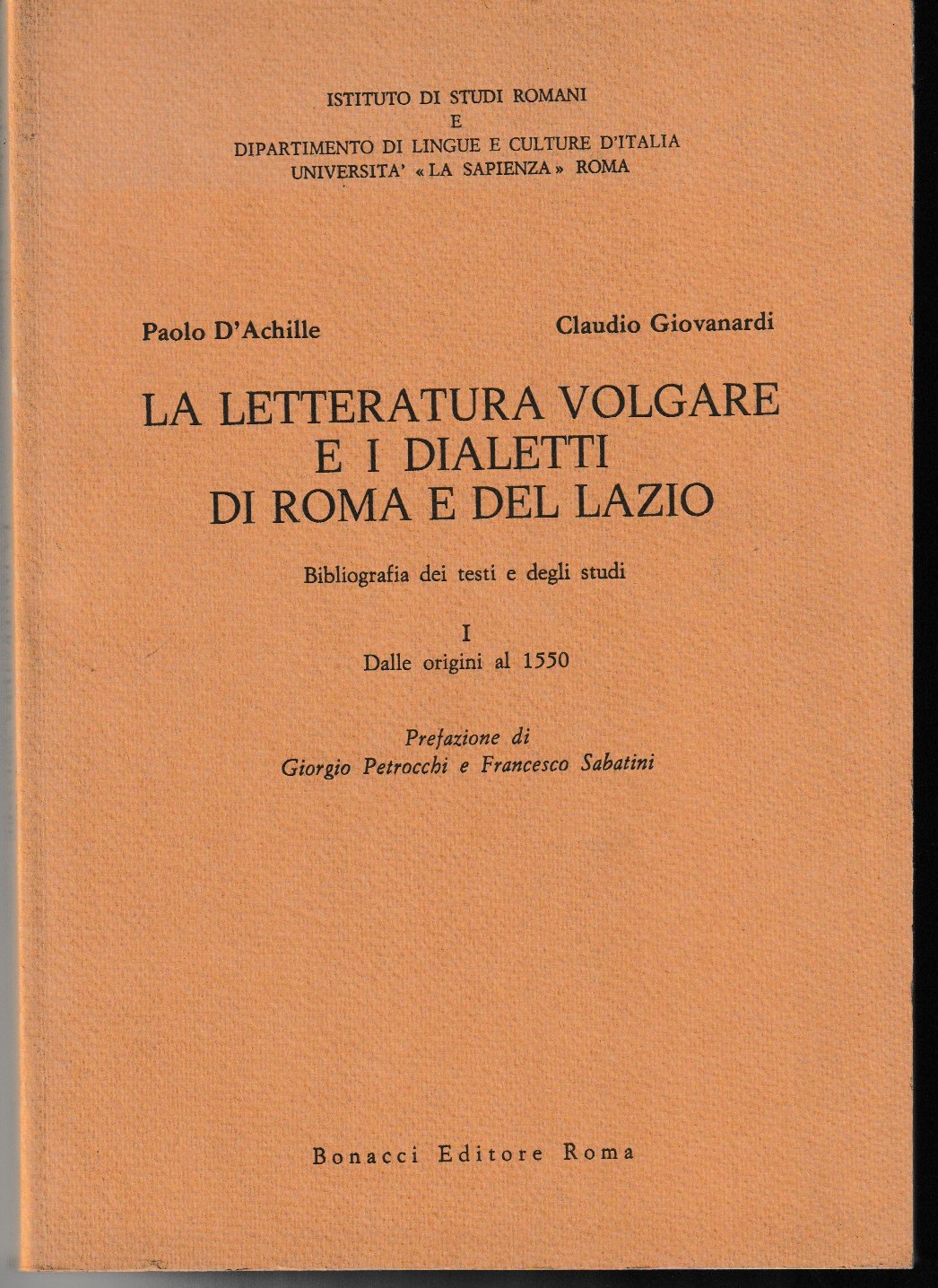 La letteratura volgare e i dialetti di Roma e del …