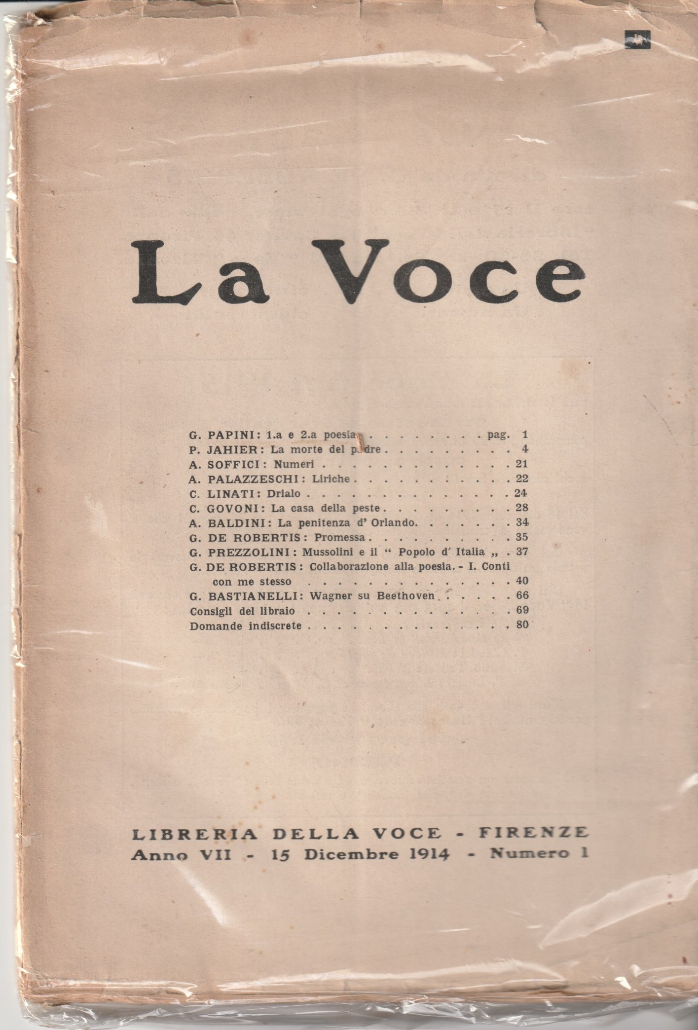 LA VOCE - Anno VII - Numero 1 del 15 …