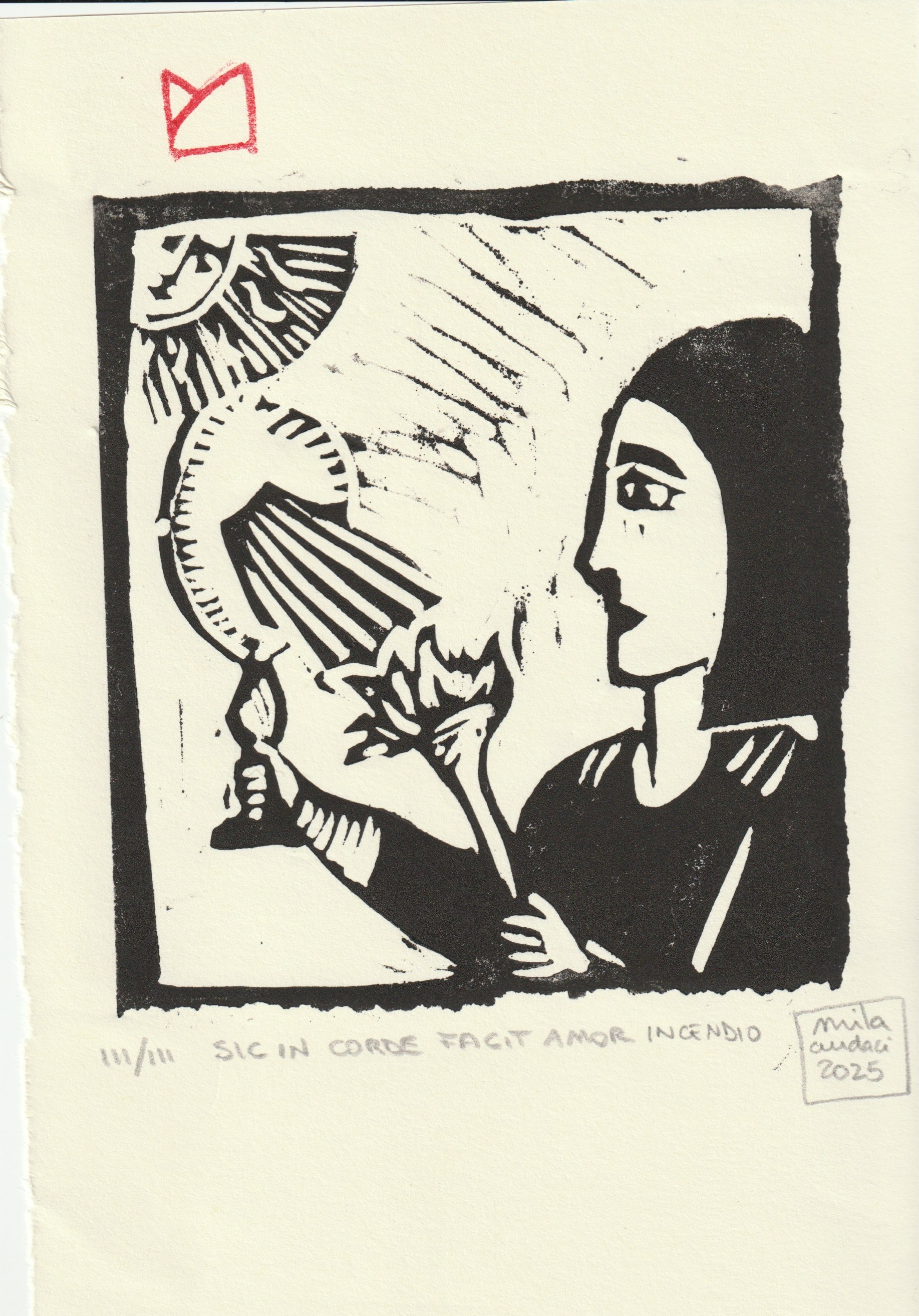 Sic in corde Amor facit incendio