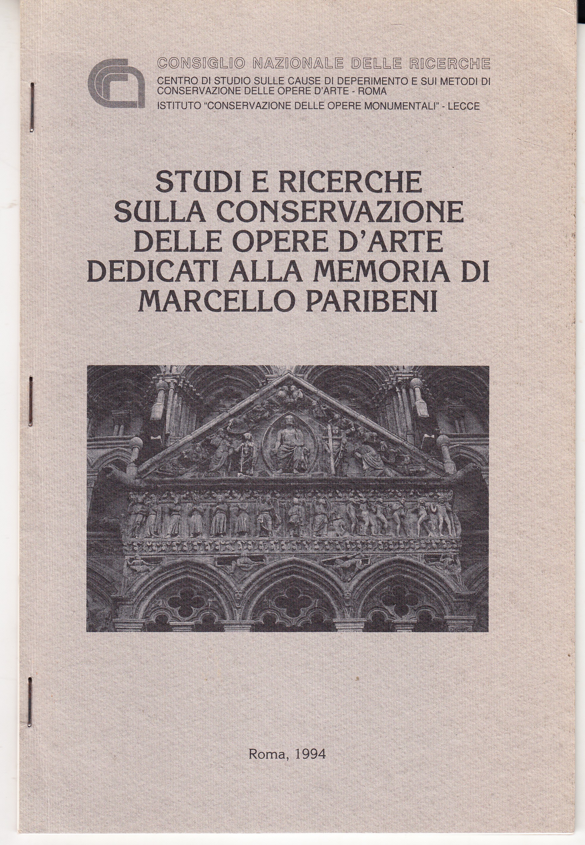 Studi e ricerche sulla conservazione delle opere d'arte dedicati alla …