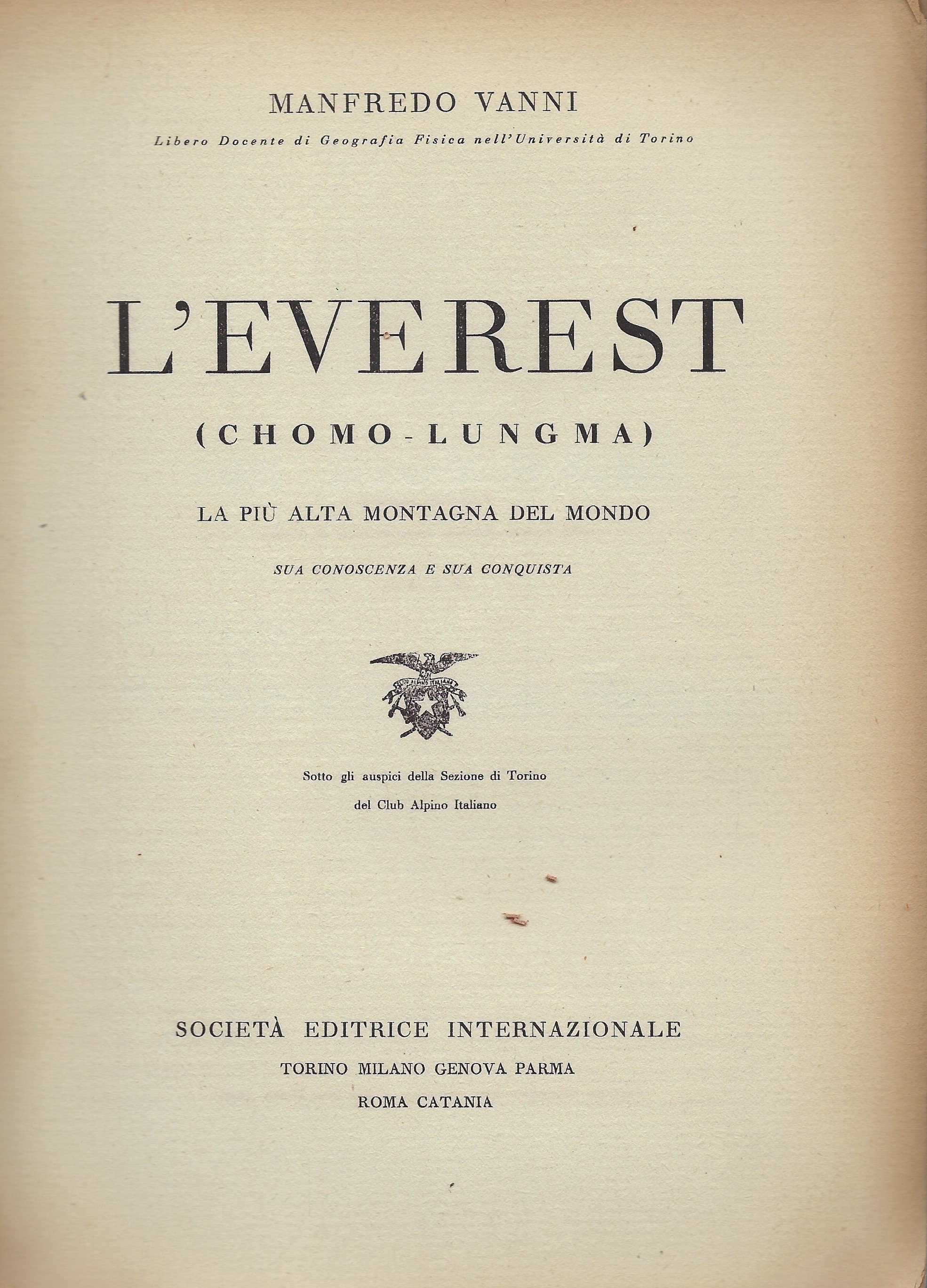 L'Everest (Chomo-Lungma), la più alta montagna del mondo, sua conoscenza …