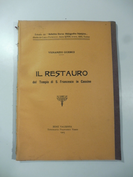Il restauro del tempio di S. Francesco in Cassine