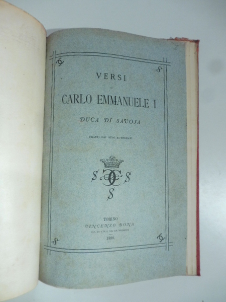 Versi di Carlo Emmanuele I di Savoja tratti dai suoi …