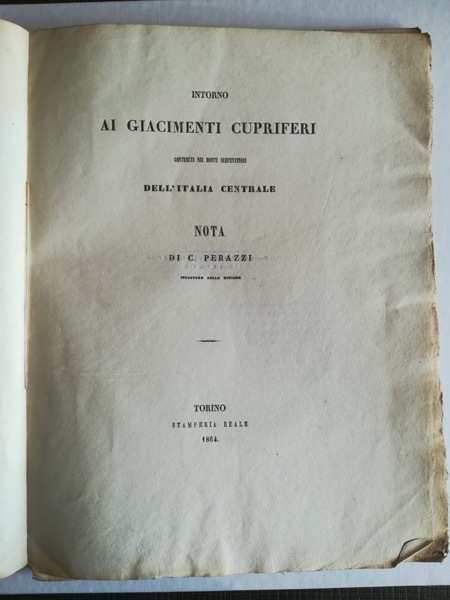 Intorno ai giacimenti cupriferi contenuti nei Monti serpentinosi dell'Italia centrale