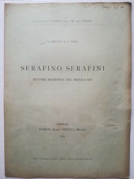 Serafino Serafini pittore modenese del secolo XIV