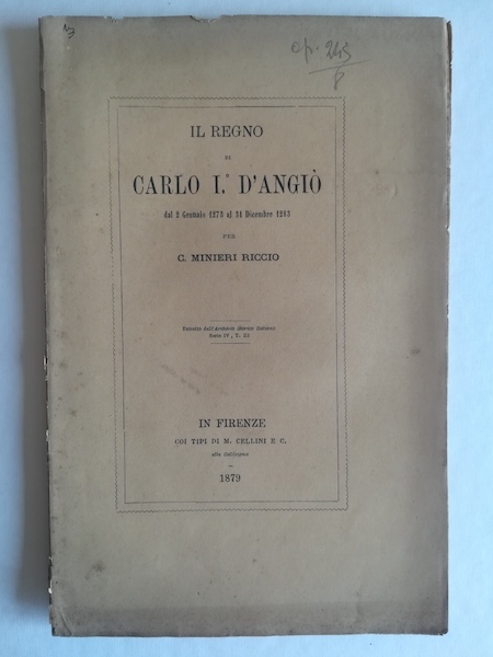 Il Regno di Carlo I d'Angio' dal 2 gennaio 1273 …