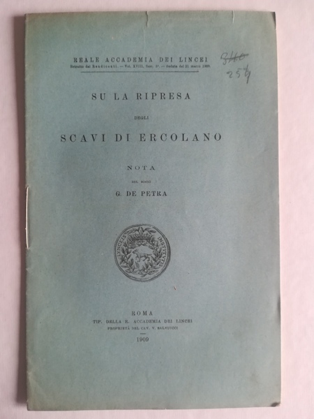 Su la ripresa degli scavi di Ercolano. Nota