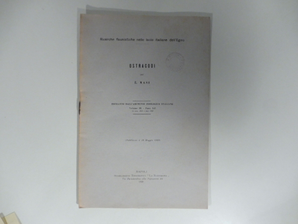Ricerche faunistiche nelle isole italiane dell'Egeo. Ostracodi