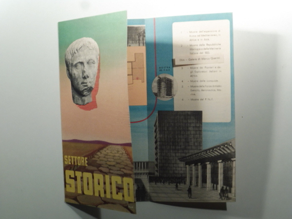 Mostra triennale delle terre Italiane d'Oltremare. Settore storico. (Pieghevole pubblicitario)
