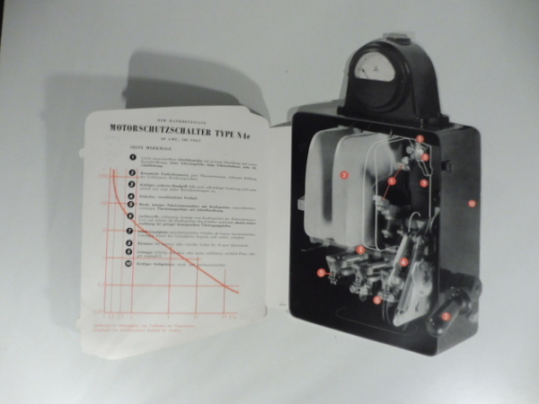 Brown Boveri. Der handbetatigte motorschutzschalter type N4e. Pieghevole pubblicitario