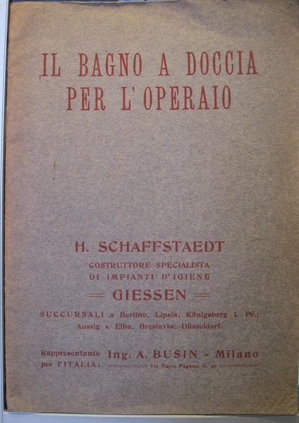 Il bagno a doccia per l'operaio. H. Schaffstaedt costruttore specialista …