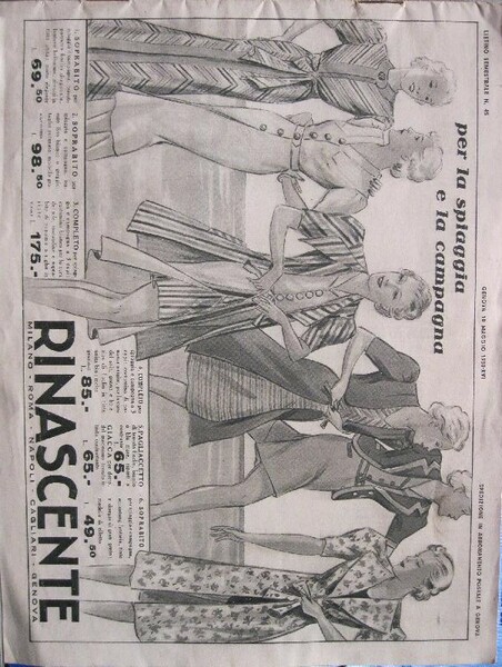 Per la spiaggia e la campagna, Genova, 10 maggio 1938. …