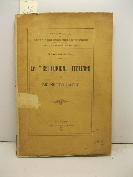 La rettorica italiana di Brunetto Latini