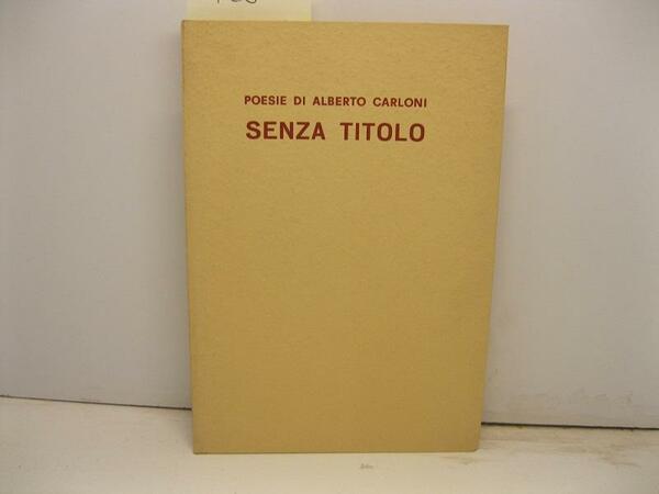 Poesie. Senza titolo