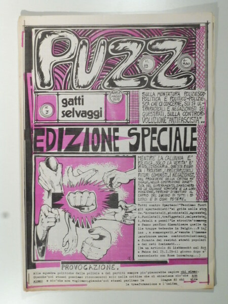 Puzz. N. 19. Aprile Maggio 1975. Gatti selvaggi. N. 3. …